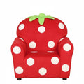 Strawberry-Shaped Chair Cartoon Design kids' Furniture Soft Upholstery Sturdy Frame for Girls, story Corner, Playroom, Bedroom