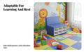 Flexible Combination Upholstered Block Bench Soft-Covered Transformable Play Couch dense Foam interlocking Seating Easy to Clean for Toddlers, Educators, Parents, Kindergarten, Waiting Area, Early Education Center, Playroom