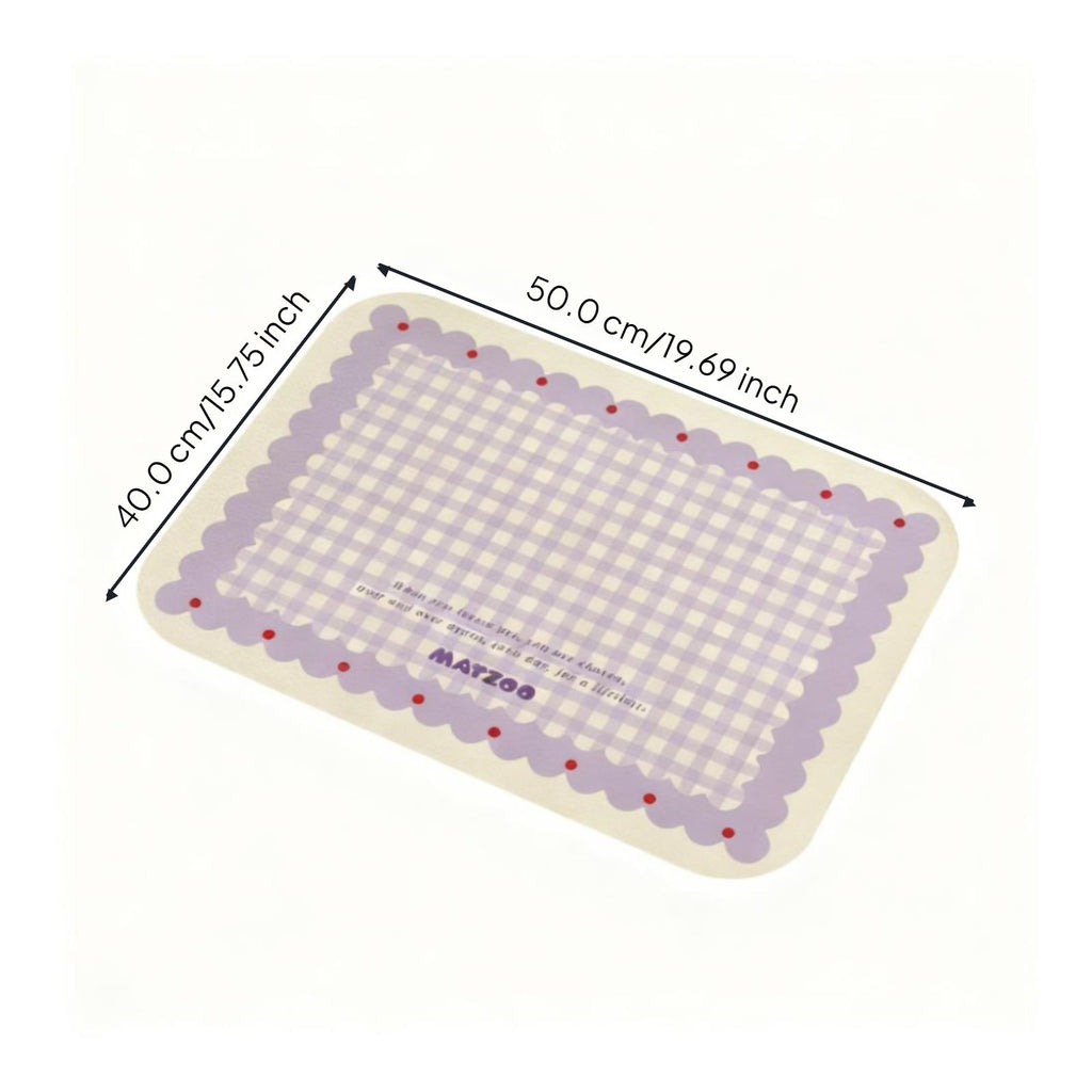 Pet Feeding Mat, Waterproof Placemat, Raised Border, Easy to Clean, Non-Slip, Cat and Dog Bowl Mat
