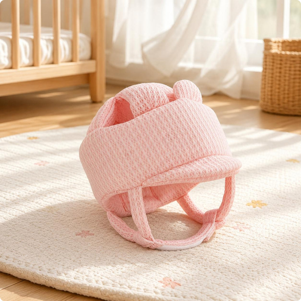 Infant Walking Helmet Shock Absorbent Ventilated Infant Helmet Easy to Clean Padded Crawling Walking cap Protector for Young Children