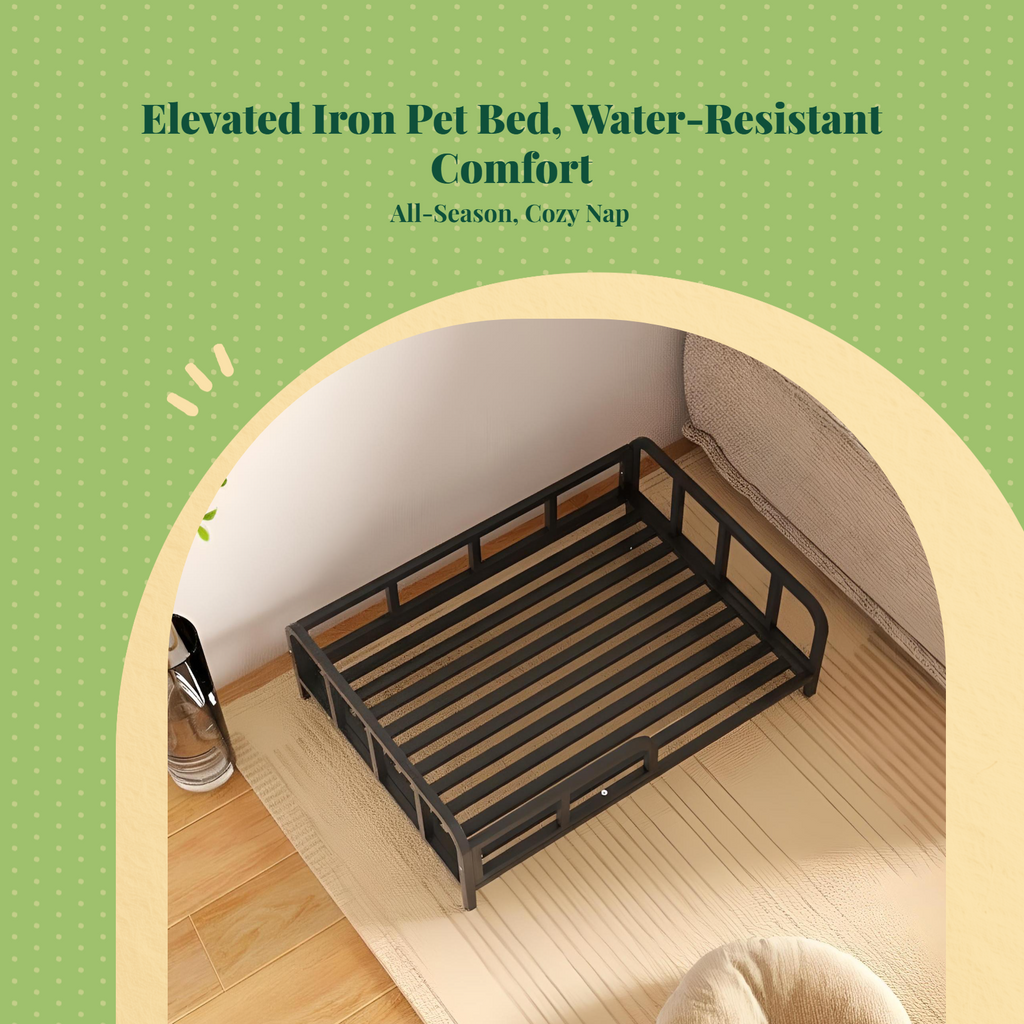 Breathable mesh elevated pet bed