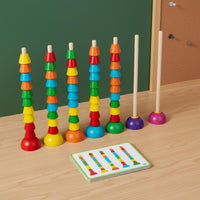 Pattern Matching Stacking Beads Reasoning Training for Classroom, Playroom