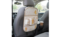 Car Seat-Back Organizer Bag Adjustable Straps Backseat Storage Bag Hanging Hooks