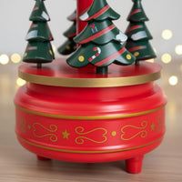 Christmas Tree Rotating Ornament Music Box Tabletop Display Rotating Ornament Music Box Collectible
