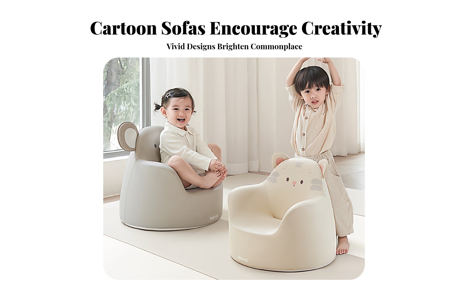 CreatureShaped Armchair Soft and Comfortable Toddler Seat Supportive Backrest