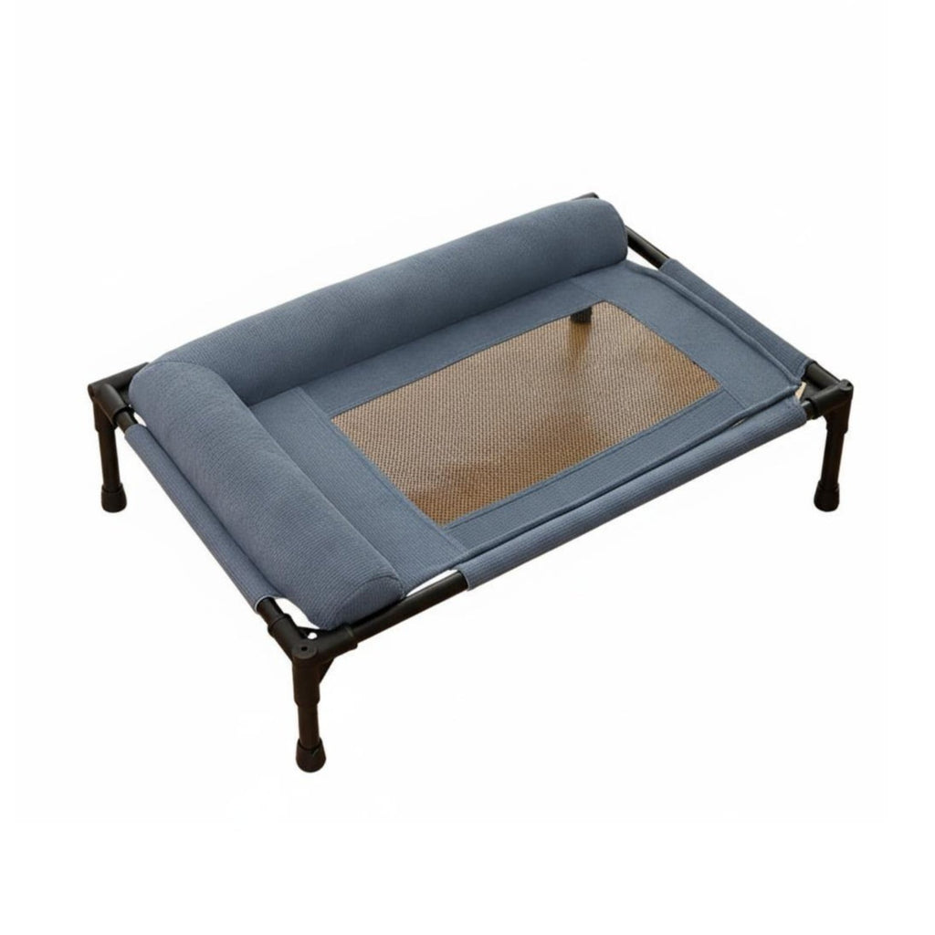 Elevated Pet Cot Sturdy Frame Mesh Pet Sling Bed Easy Assembly for Dogs, Cats