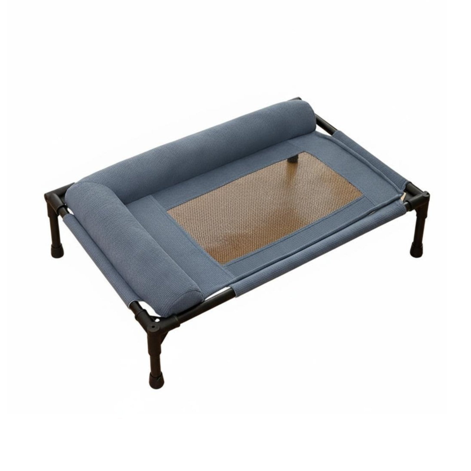 Elevated Pet Cot Sturdy Frame Mesh Pet Sling Bed Easy Assembly for Dogs, Cats