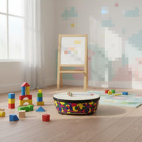 22-Inch Wooden Floor Drum Easy to Children's Music Drum Sturdy Design Percussion Instrument for Young Children, Early Education