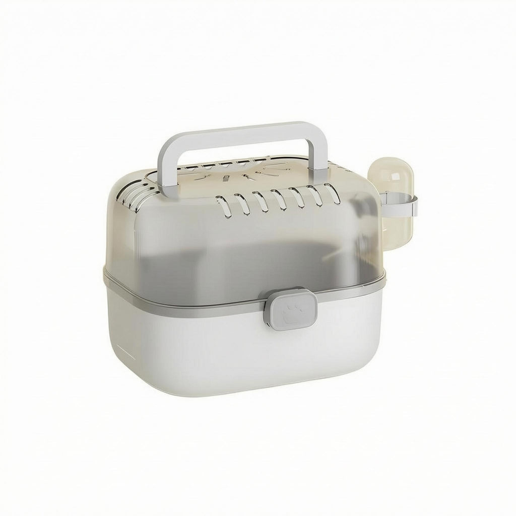 Hard-Sided Hamster Carrier Ventilated Small Animal Carry Case for Travel