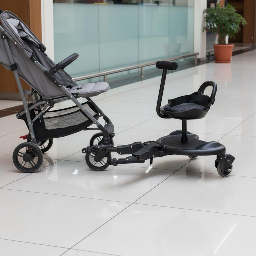 Stroller Board with Seat Portable Sit and Stand Stroller Board Foldable