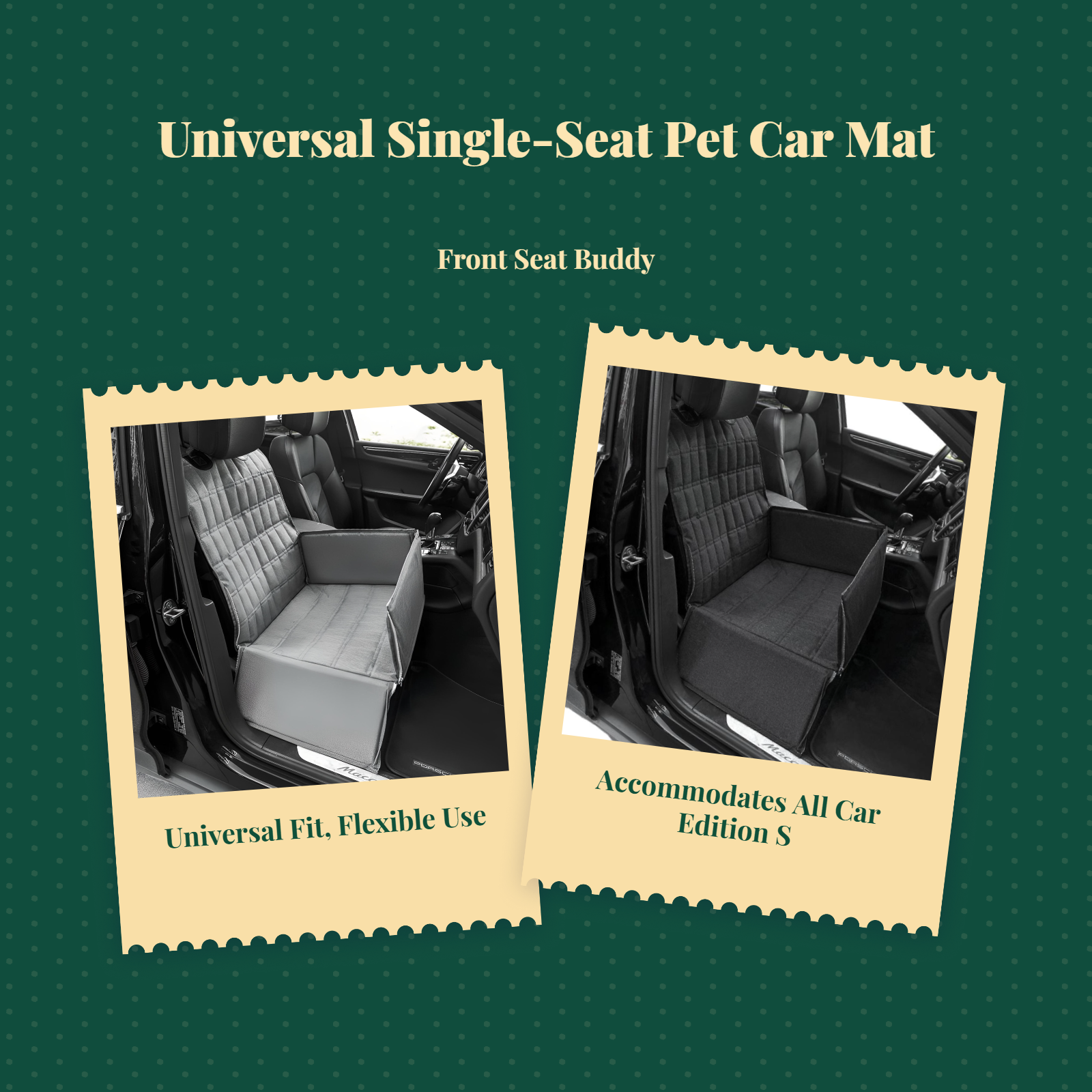 Waterproof dog car seat cover fits most