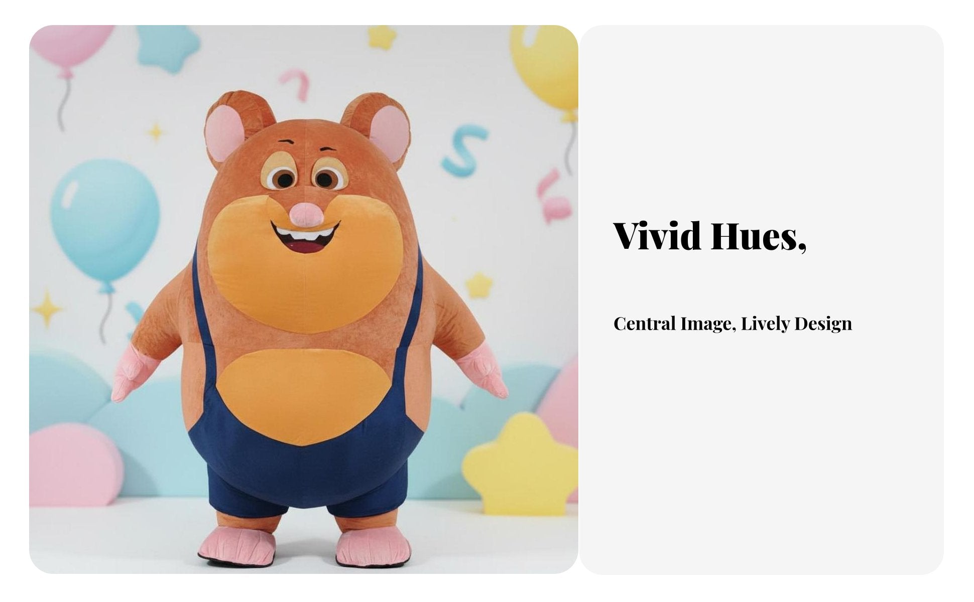 ambulatory Hamster Costume Inflatable Design character costume Outfit Cute creature Theme