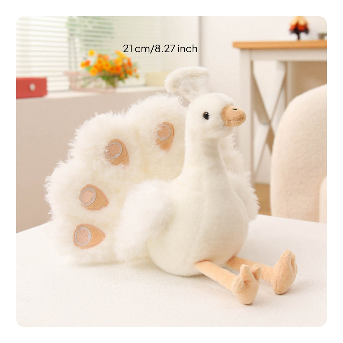 Peacock Stuffed Toy Cute Design Stuffed Peacock Creature for Bedroom, Kids