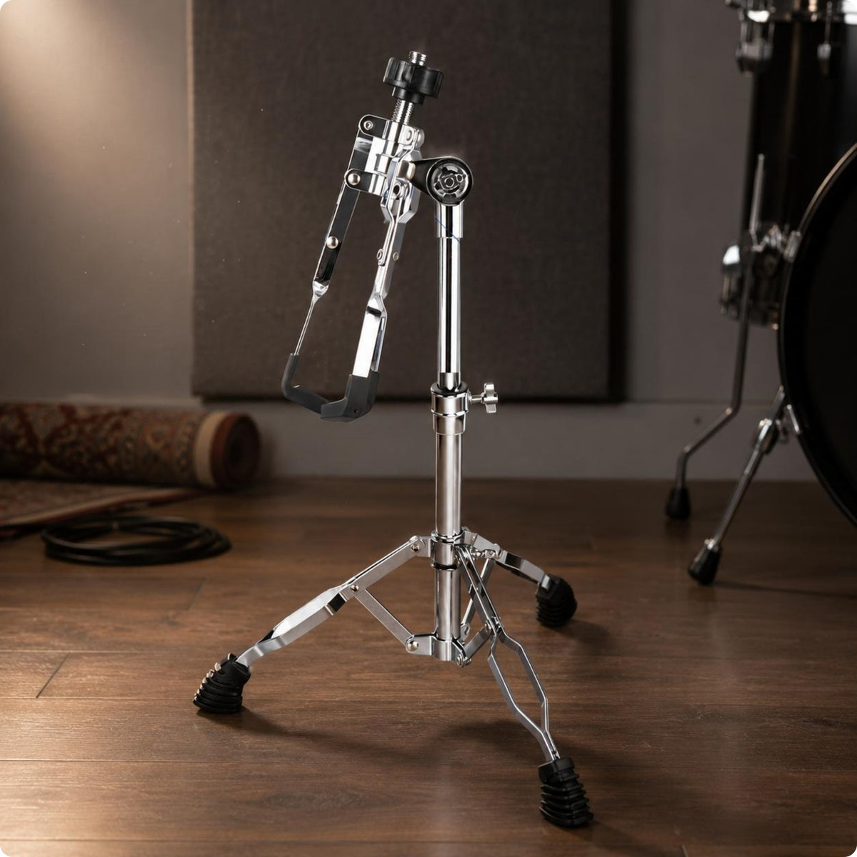 Adjustable Tripod Drum Stand Stable Drum Pad Mount Stand Heavy-Duty
