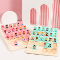 Guess Who Game Basswood for Family Play