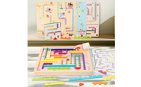Wooden Maze Toy Brain Training Reasoning Maze Game Board Safe Polished Wood