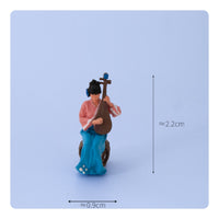 Pipa Player Miniature Photography Prop Ancient Design Musician Figurine