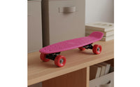 Multiple Colors 17 Inch Plastic Skateboard Lightweight & Portable Mini Cruiser Skateboard Ready to Ride Single Kicktail Board Non-Slip Deck for Beginners, Street Cruising, Commuting
