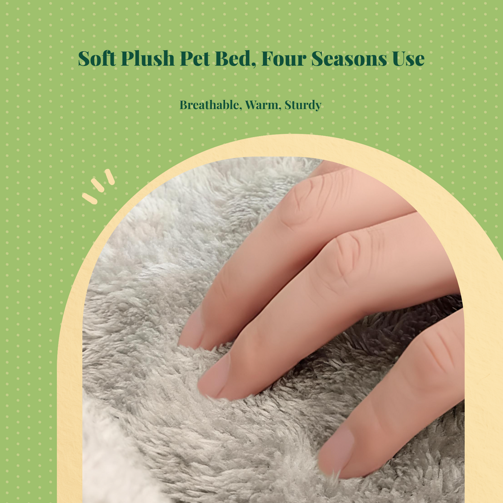Dog Bed, Cat Bed, All-Season Pet Bed, machine cleanable, soothing, calming, soft padding for small, average, and large dogs and felines