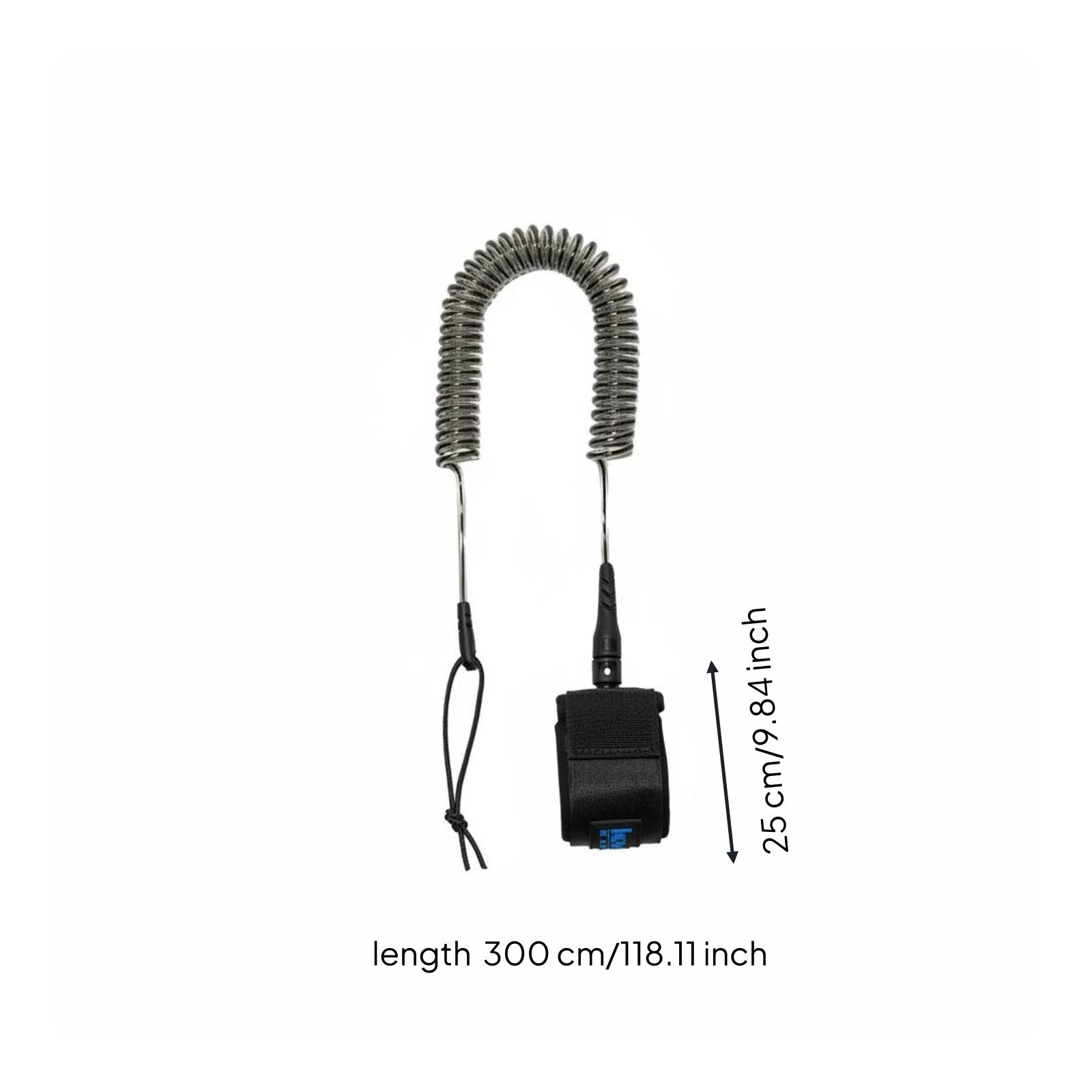 Coiled Stand-up Paddleboard Leash Universal Fit 10ft Coiled Surf Cord Reduces Drag Paddleboard Ankle Leash for Paddleboarding