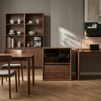 floor Storage Cabinet Double-Layer Bookshelf Thick Board Home Furniture for Living Room