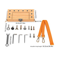 Screw Play Set Metal Latch Screw Organizer Box Hinged Lid