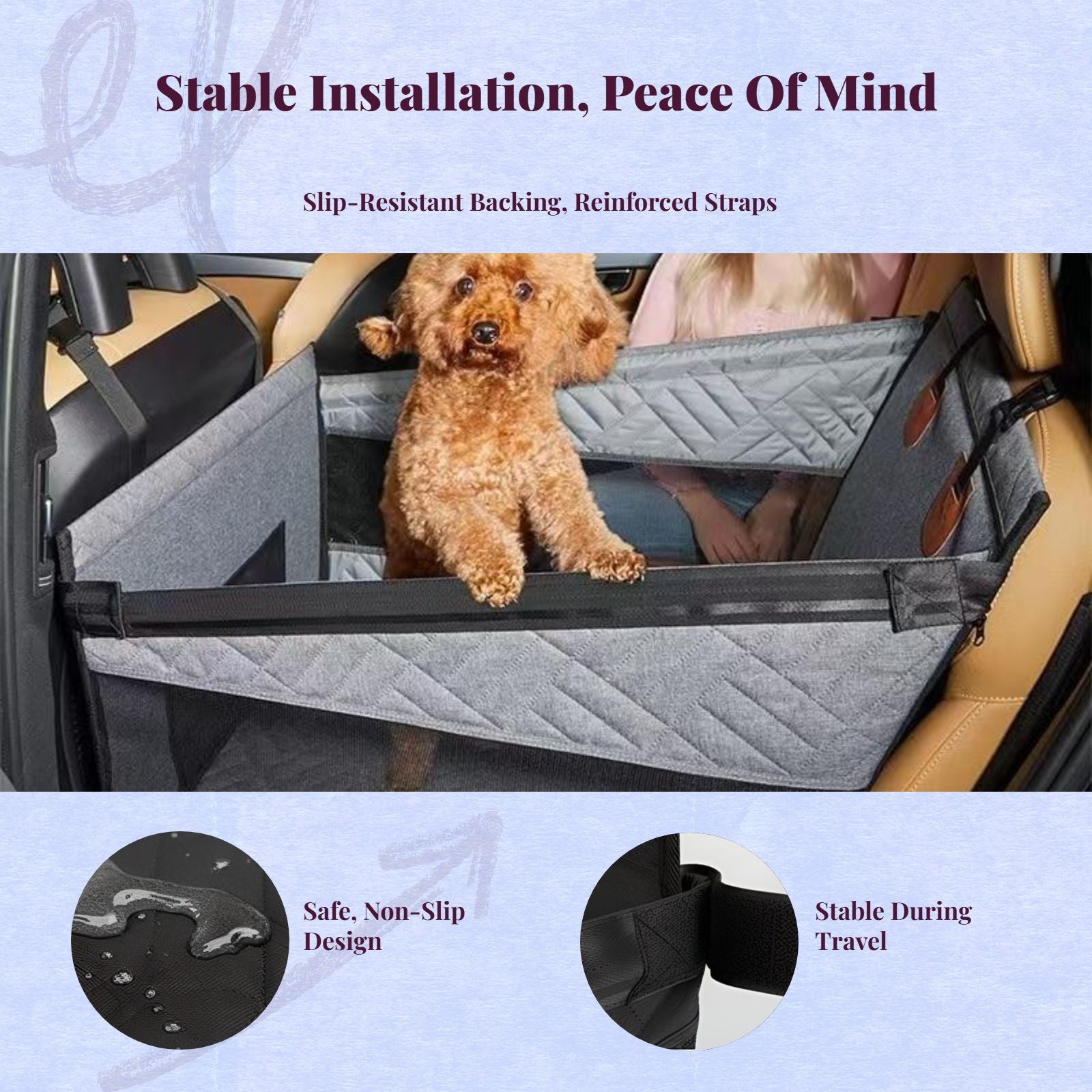 Waterproof dog car seat booster
