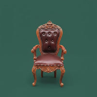 1:12 Scale Chair Lightweight European Backrest Chair Realistic Details