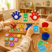 Child-Centered Counting Toy Early Learning Wooden Bead Abacus Hand-Eye