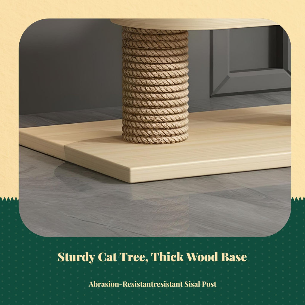 Multi-level wood cat condo tower