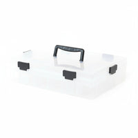Portable Organizer Box Side Latches Clear Compartment Box Compartmented