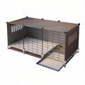 Dog Enclosure with Toilet Z Single D Living Space Pet House with Potty Tray Small Dog Playpen with Divider Easy to Clean Mesh
