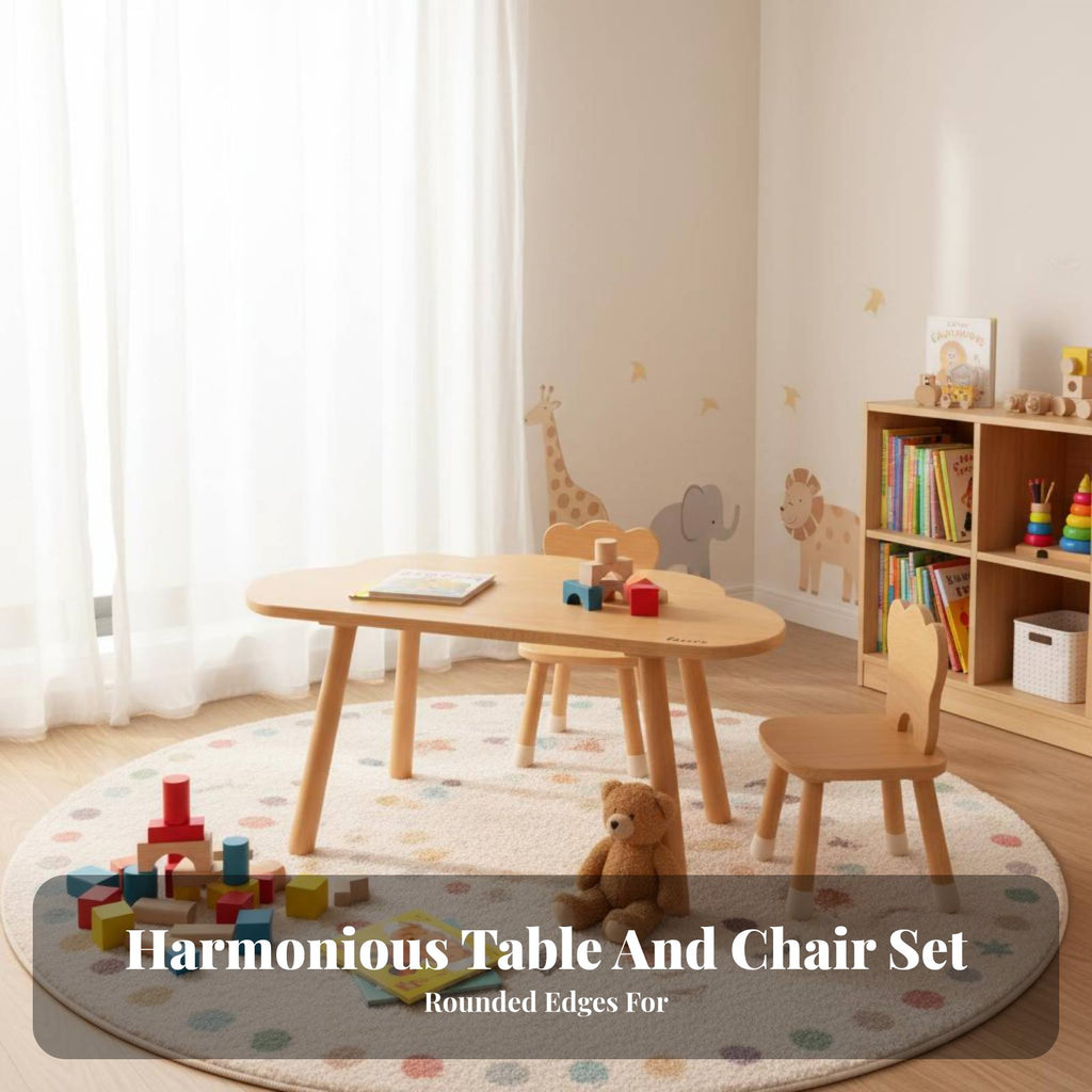 2 Pieces Multi-Activity Table and Chair Set Sturdy & Safe Playroom furniture