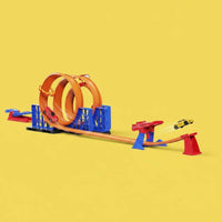 DIY Track Set Educational Pull Pull-Back Vehicle Track Set Easy to Assemble for Kids