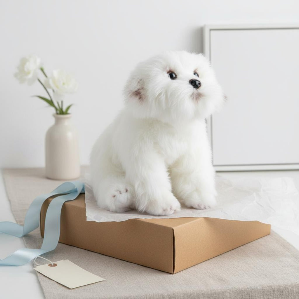 Maltese Soft Toy Dog Soft Home Decoration Cuddly