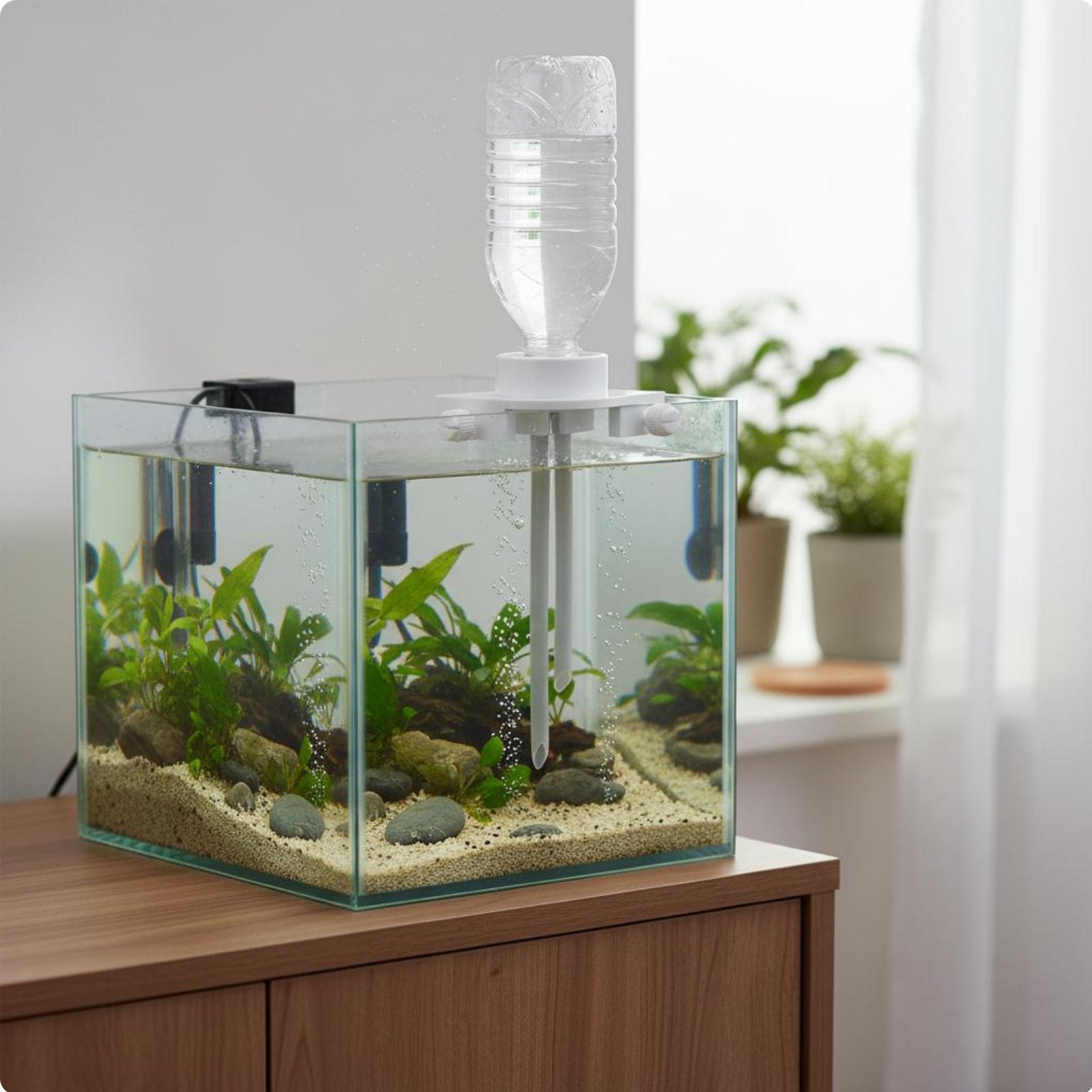 fishes Tank Automatic Water Leveler off System No Electricity Needed Automatic Aquarium Water Refiller Stable Performance for Beginners