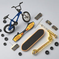 4 Pieces Finger Toy Set Metal and Plastic Finger Skateboard Detailed
