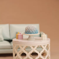 Miniature Rose Cake Fluted Rose Cake Pedestal Details Small Decoration