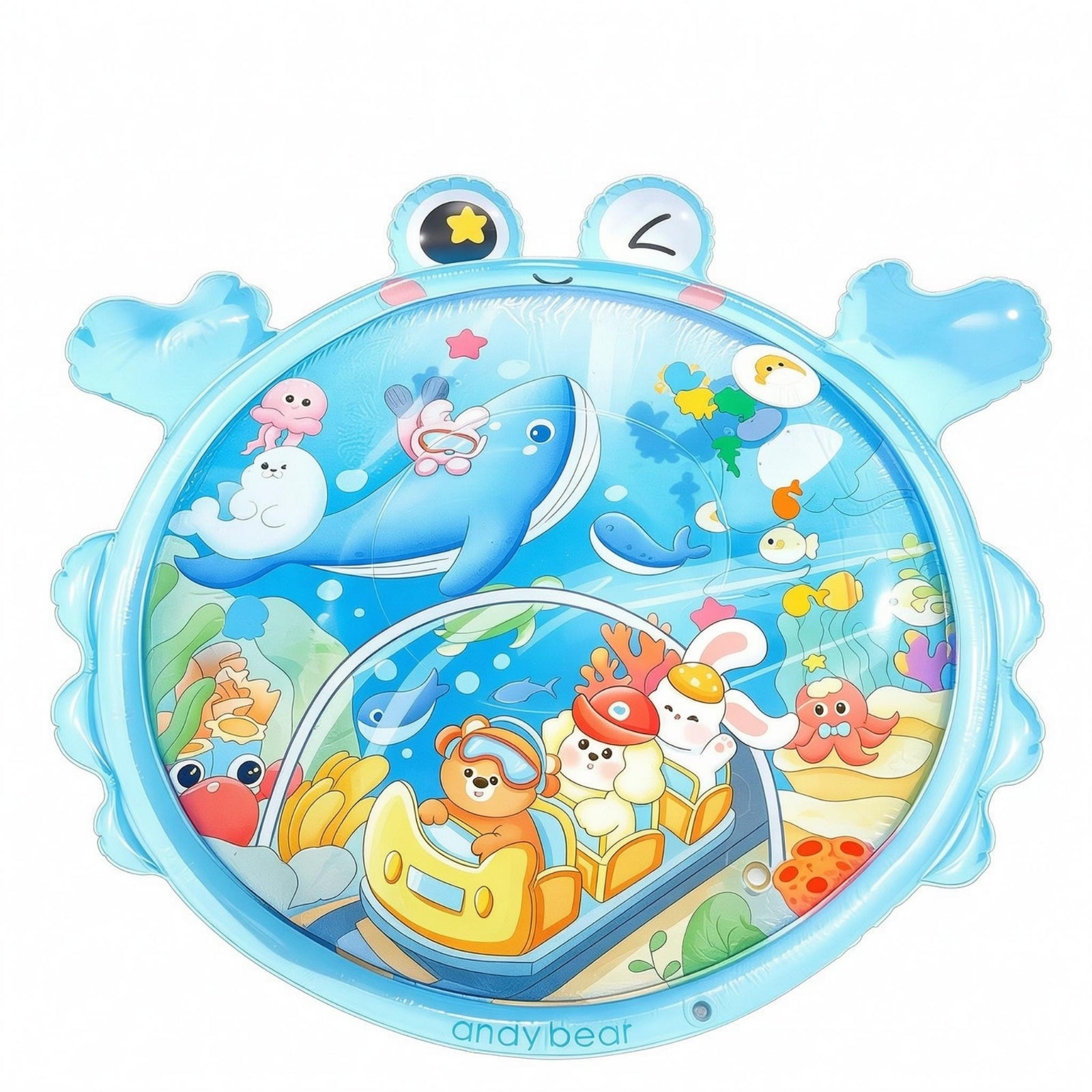 Inflatable Water Play Mat Raised Edge Baby Water Play Mat Floor Use for Infants