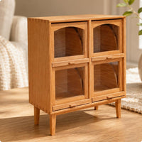 Dollhouse Storage Cabinet Arched Openings 1:12 Scale Miniature Cupboard