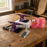 Board-Surfing Skateboard Truck Bracket Kit Axle Shafts Front and Rear Bracket