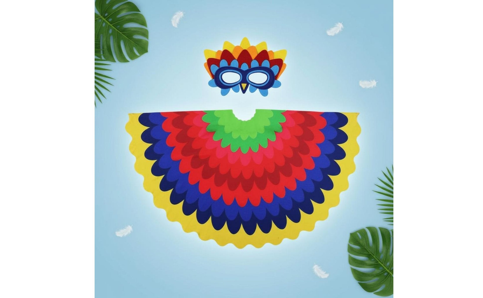 Parrot Cape Capelet Easy to Put on Parrot Costume Lightweight for Halloween