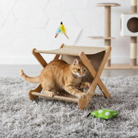 Feline Scratch Bed Self-Entertainment Toy Feline Scratcher Lounge 2-in-1
