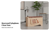 13-Bar Soprano Xylophone Resonator Box Colorful Bar Xylophone Diatonic Scale Includes 2 Mallets for Beginners, Classroom, School