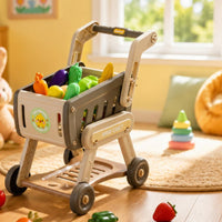 Pretend Play Shopping Trolley Social Skills Toy Shopping Trolley for Playroom