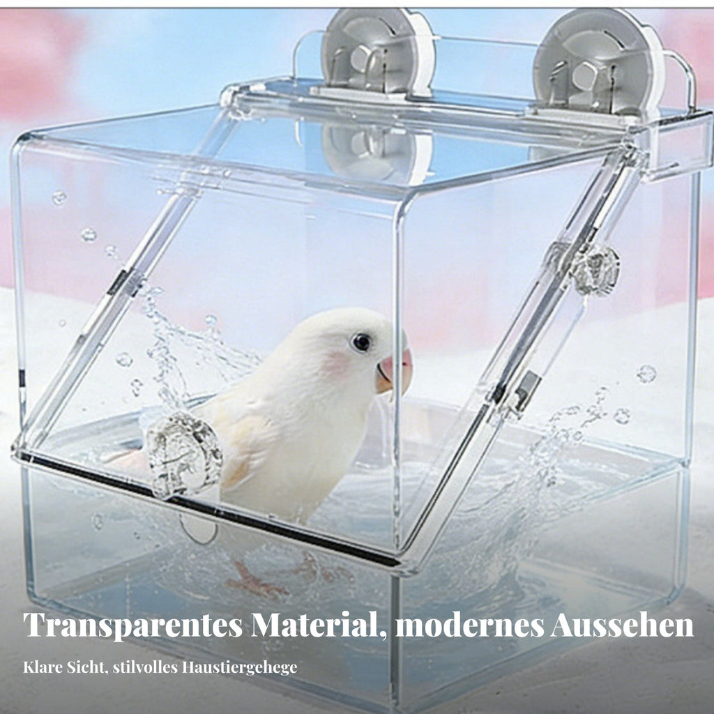 Multi-Functional Bird Feeder Bath Anti-Splash Parrot Shower Box Multipurpose Use