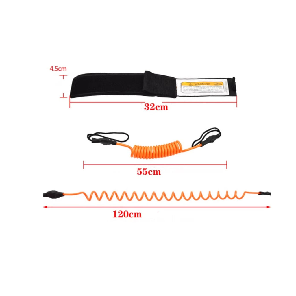 Coiled Surfboard Leash Long-Lasting Bodyboard Wrist Strap Tangle-Unrestricted