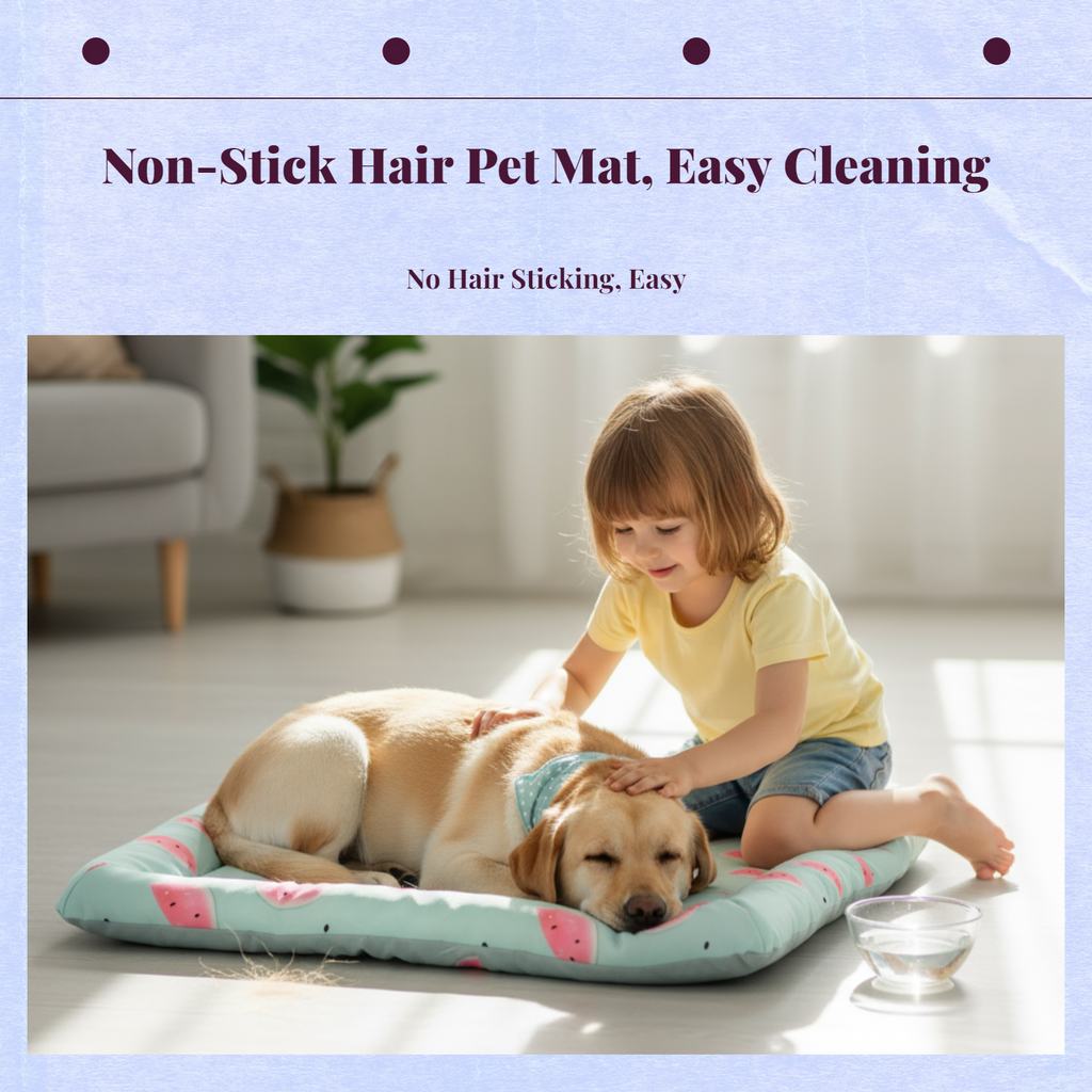 Leak-Resistant Absorbent Pet Bed Mat Round Sleeping Pad