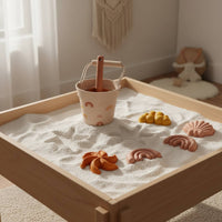 Silicone Beach Pail Set Included Kids Sand Toy Kit Even Rounded Edges