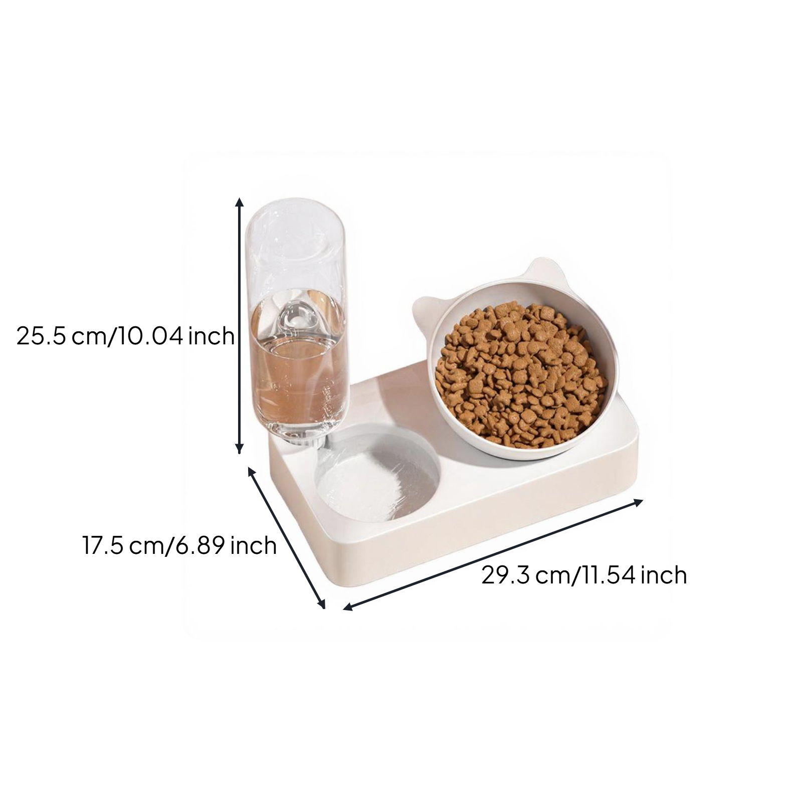 Raised non-slip pet waterer